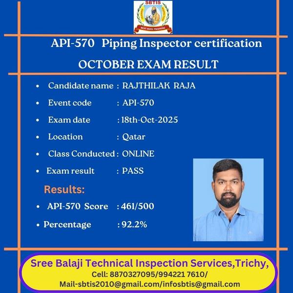 API 570 – Piping Inspecto