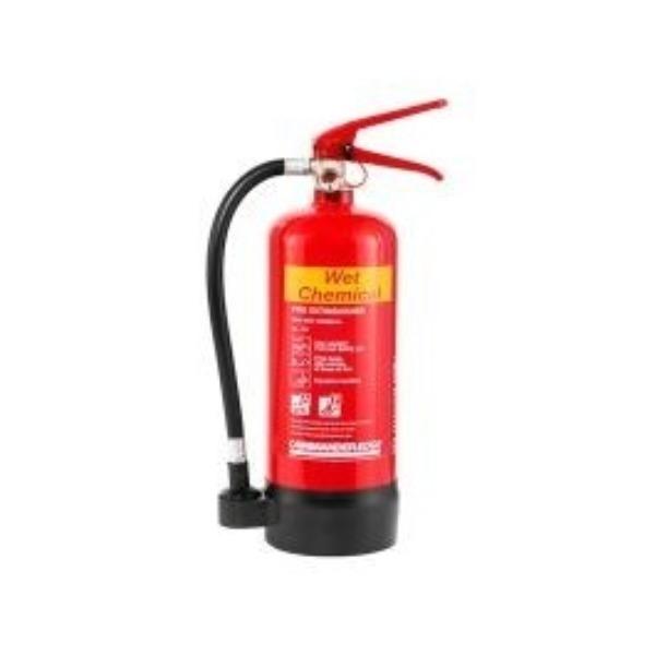 A 'wet chemical fire extinguisher' is a specialize