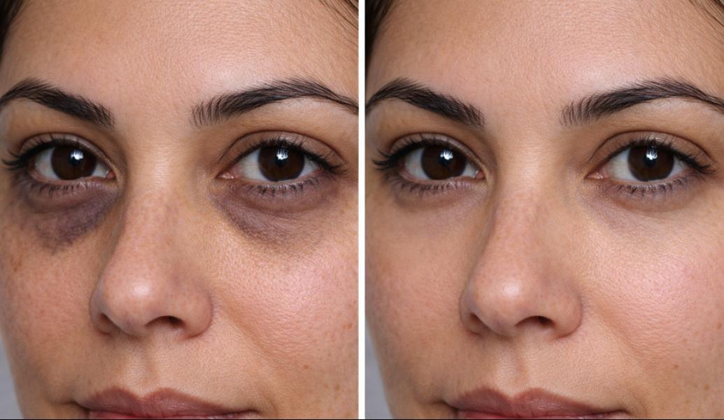 Dark circles rarely appear ove