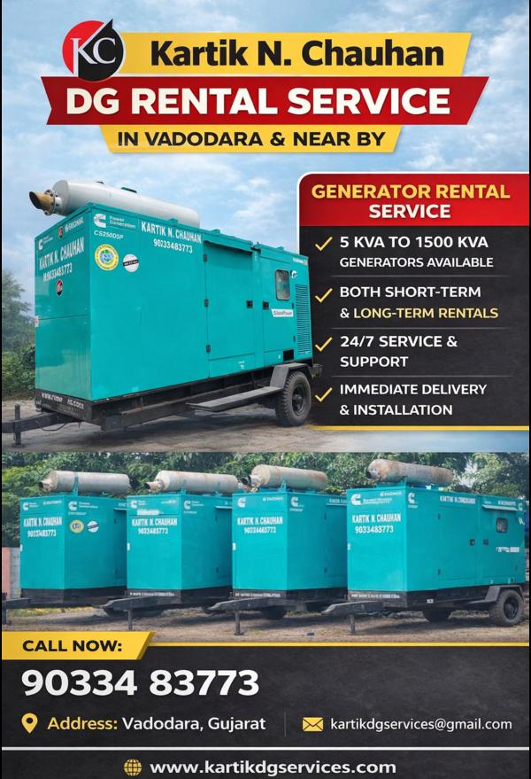 15 kva generator on rent vadod