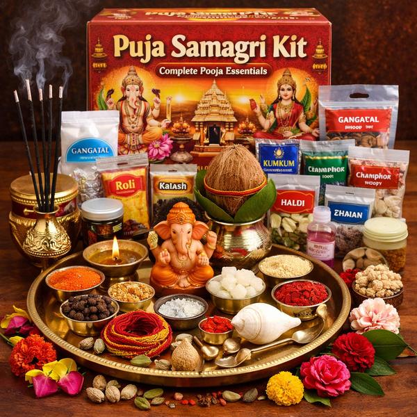 Pandit with Puja Samagri Hire 