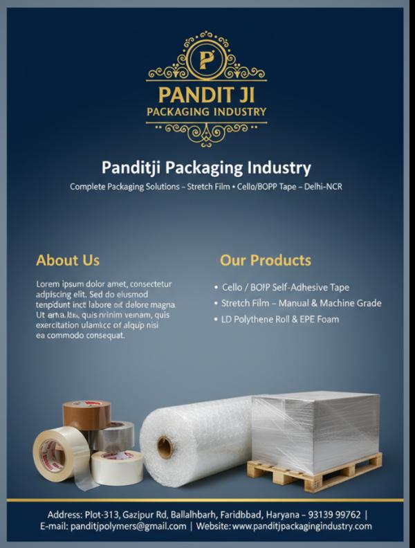 Panditji Packaging Industry is a leading manufactu