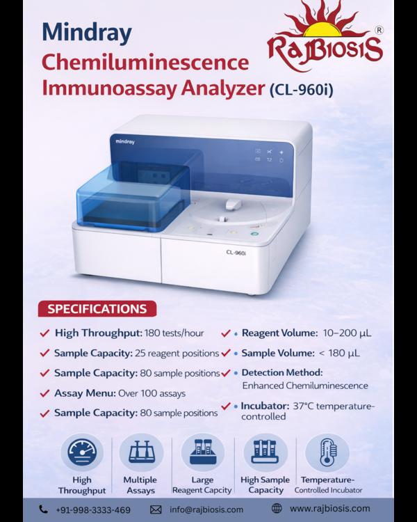 The Mindray CL-960i Chemiluminescence Immunoassay 