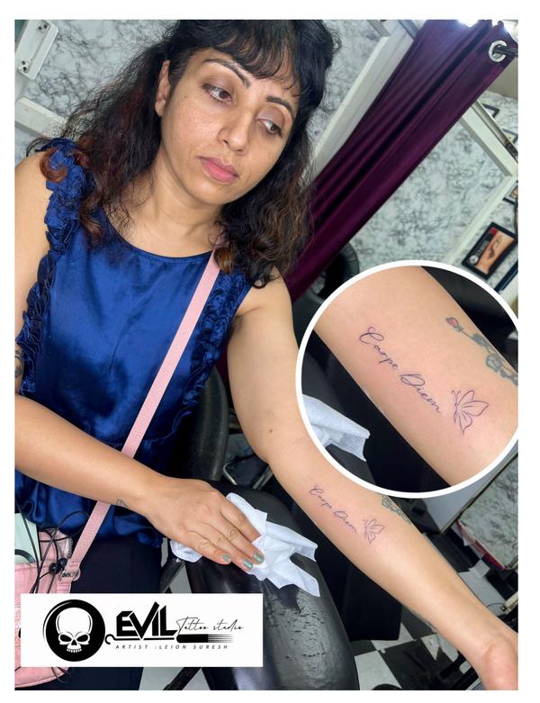 Text tattoo small minimal 