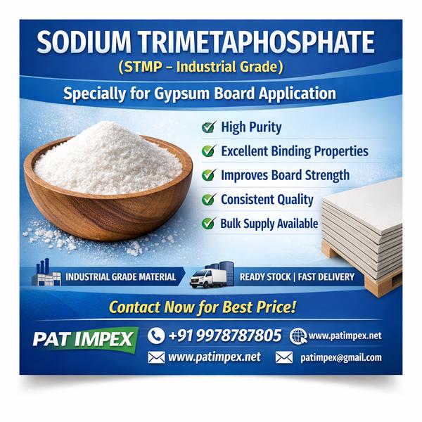 🔬 SODIUM TRIMETAPHOSPHATE (STMP – Industrial Grad