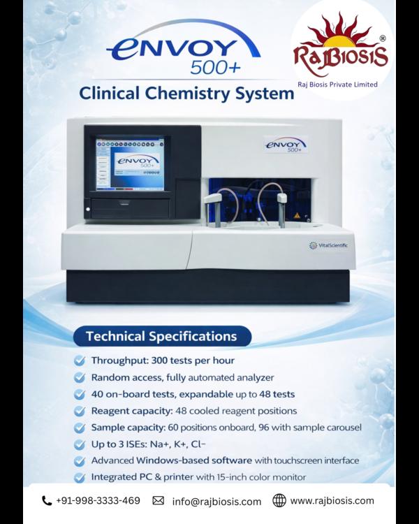 The Envoy 500+ Clinical Chemistry System is a full