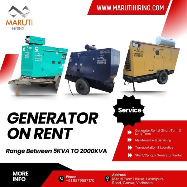 Generator on rent in Ahmedabad