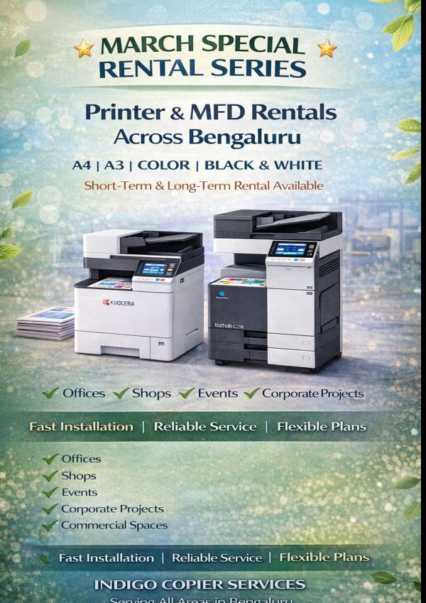 a4 and a3 laser mfds rental