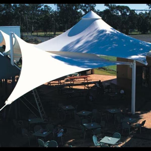 A tensile auditorium structure is a practical and 
