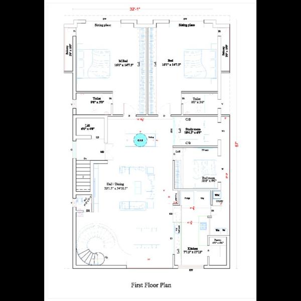 First floor plan details : A First Floor Plan is a