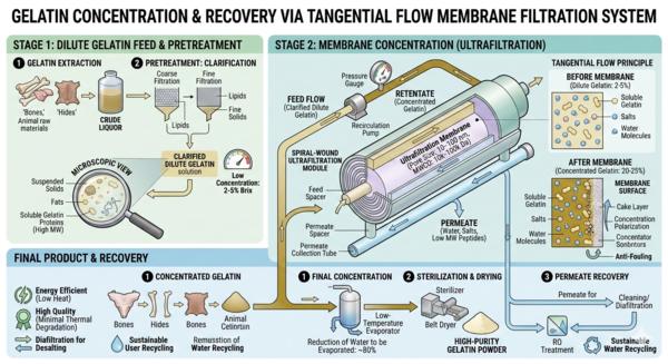 Gelatin Concentration and Recovery Using Membrane Filtration in India ...