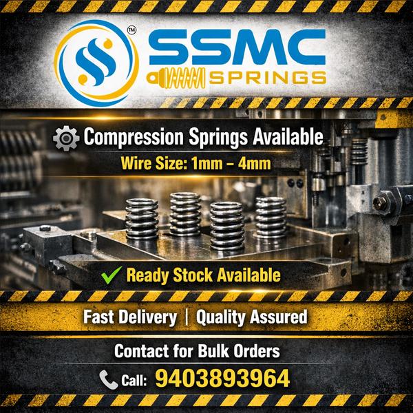 High Quality Compression Springs available in 1mm 