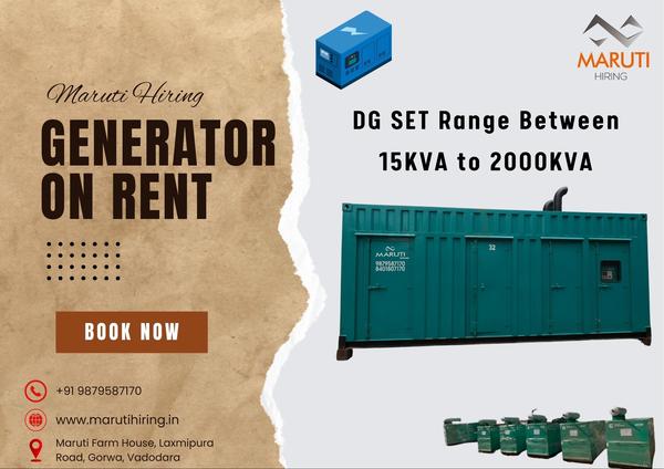 Generator on rent in Anand Guj