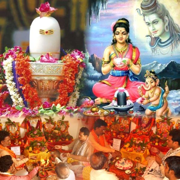 The Rudrabhishekam in Rameshwa