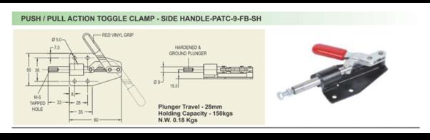 Push / Pull Action Toggle Clamp – Side Handle (PAT