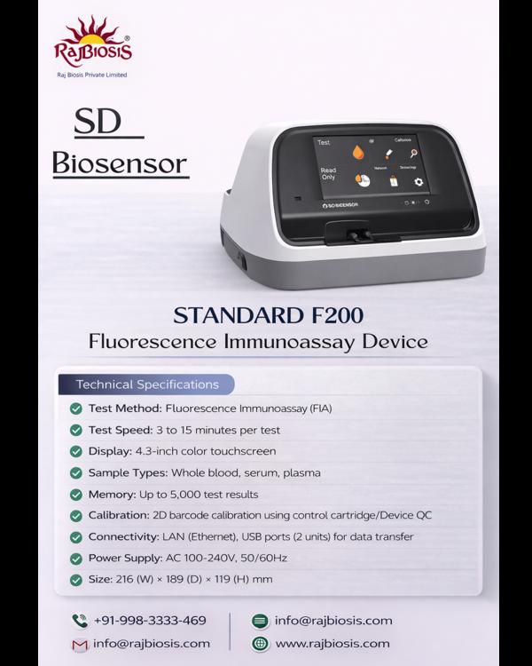 SD Biosensor Standard F200 Fluorescence Immunoassa