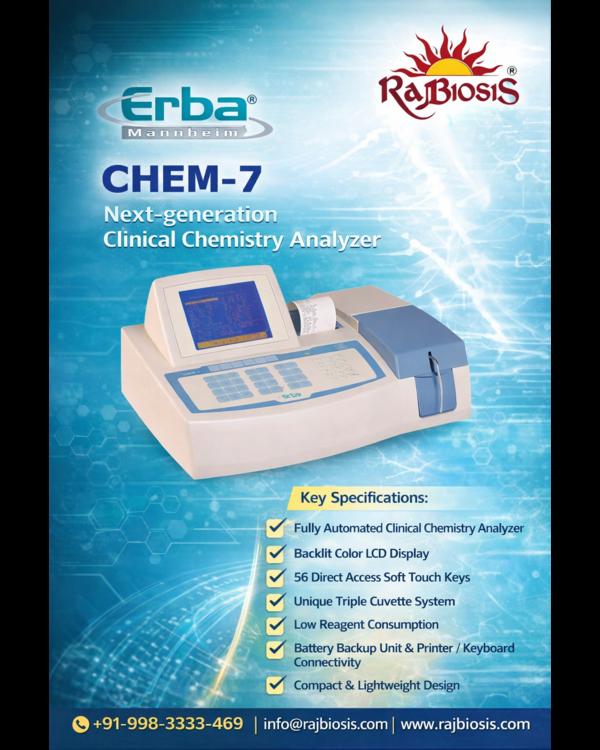 The ERBA CHEM-7 is a compact and reliable semi-aut