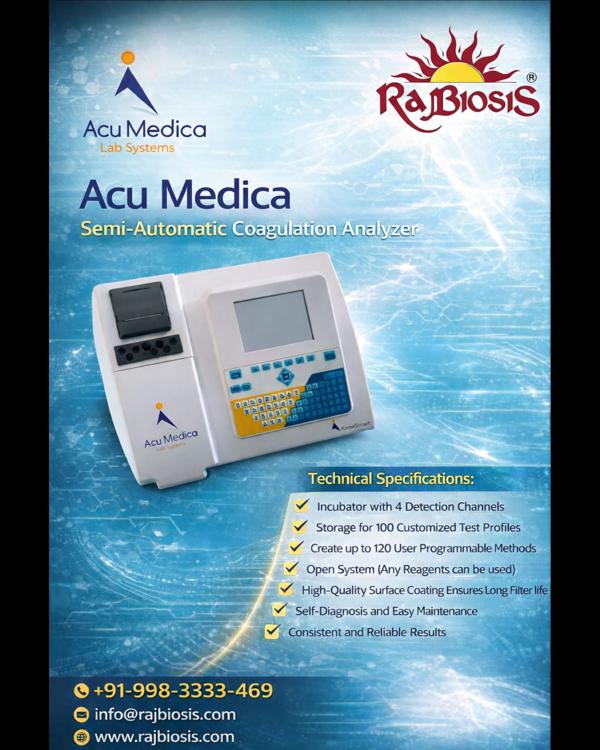 Semi-Automatic Coagulation Analyzer