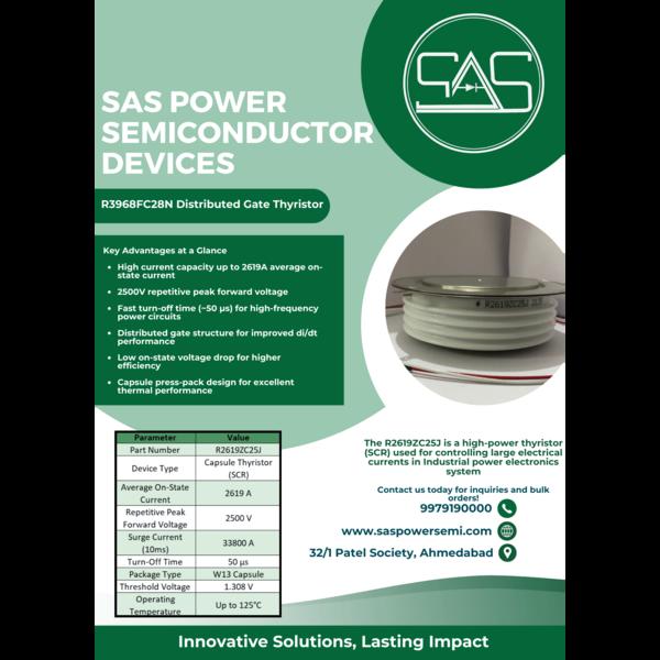 OverviewThe R2619ZC25J Capsule Thyristor is a hi