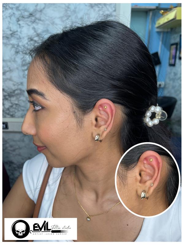 ✨ Fresh Helix Piercing Done wi