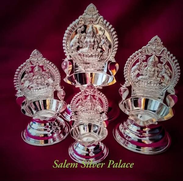 Silver Kamatchi VilakkuElephant hands@80 Hallm