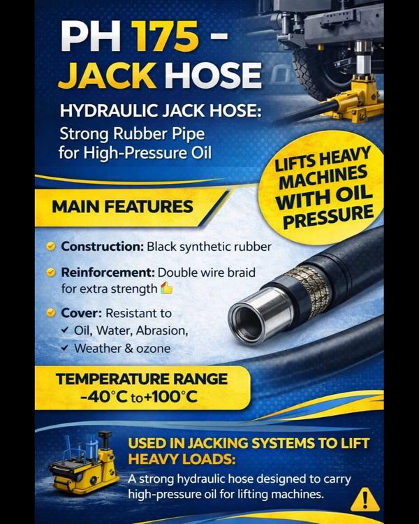 “PH 175 Jack Hose is a high-pressure hydraulic hos