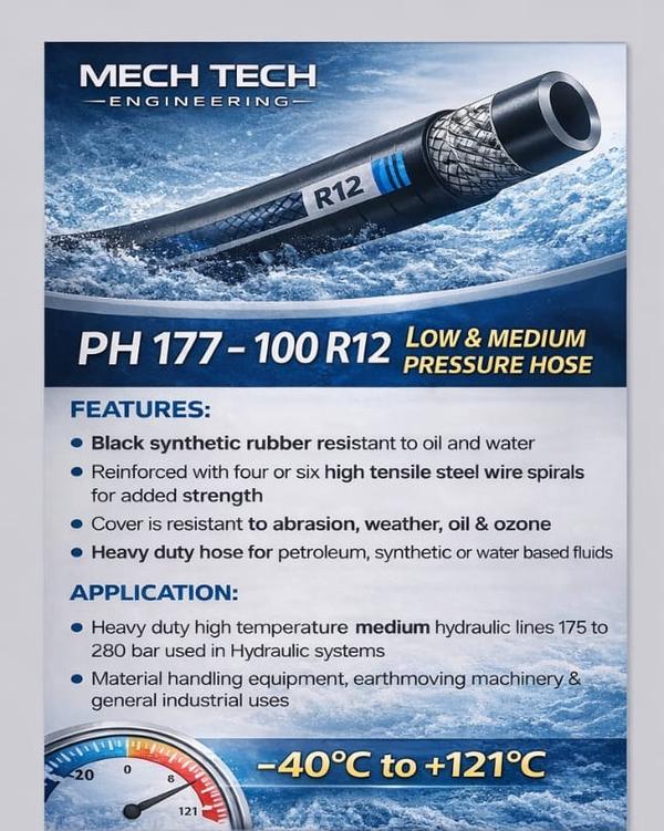 PH 177 – 100 R12 Hydraulic HoseLow & Medium Pres