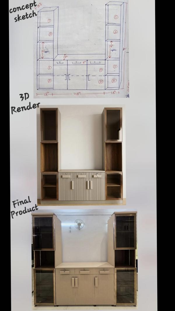 What starts as a rough sketch, marked with proport