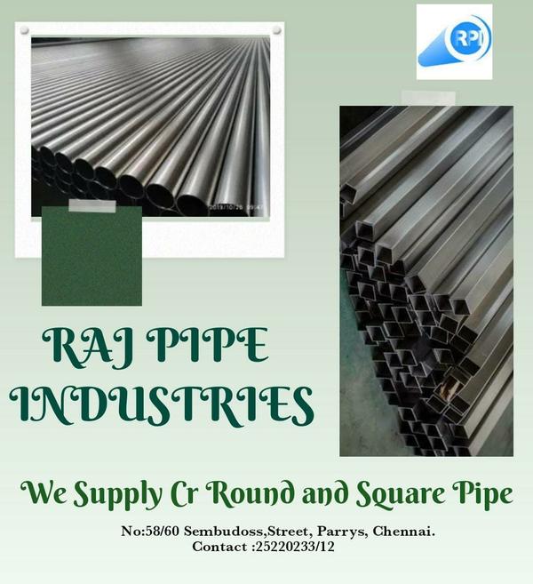 Cr Round Pipe Od 9.53mm to Od 76.2mm, Cr Square Pi