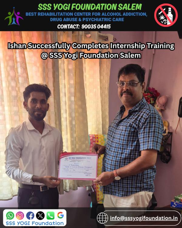 Ishan Completed His Internship