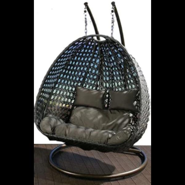 An indoor swing introduces a unique blend of relax