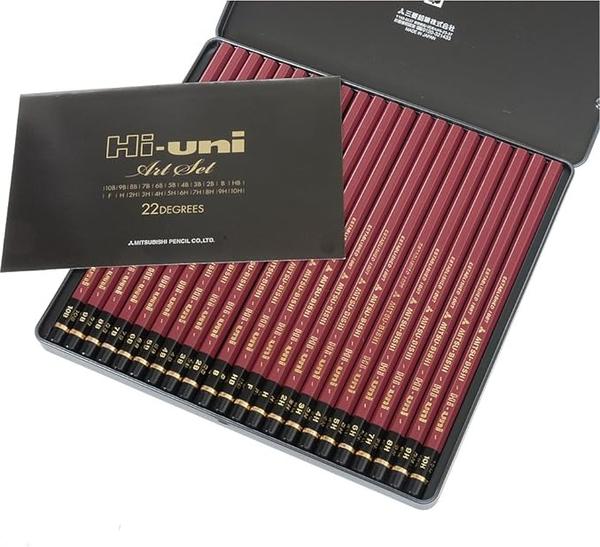 The Uni Mitsubishi Pencil High-Uni 22-Piece Art Se