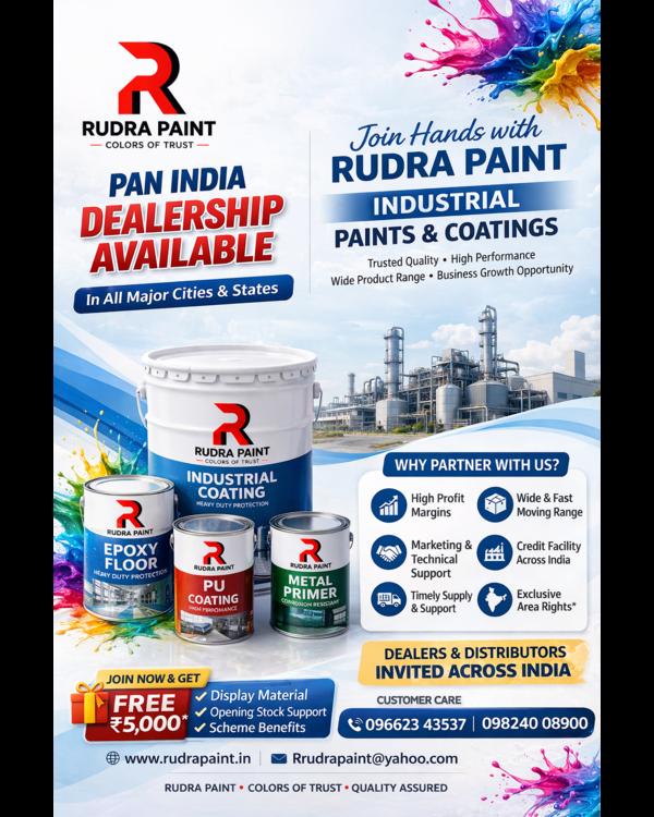 🚀 Become a Rudra Paint Dealer!High margins, fast