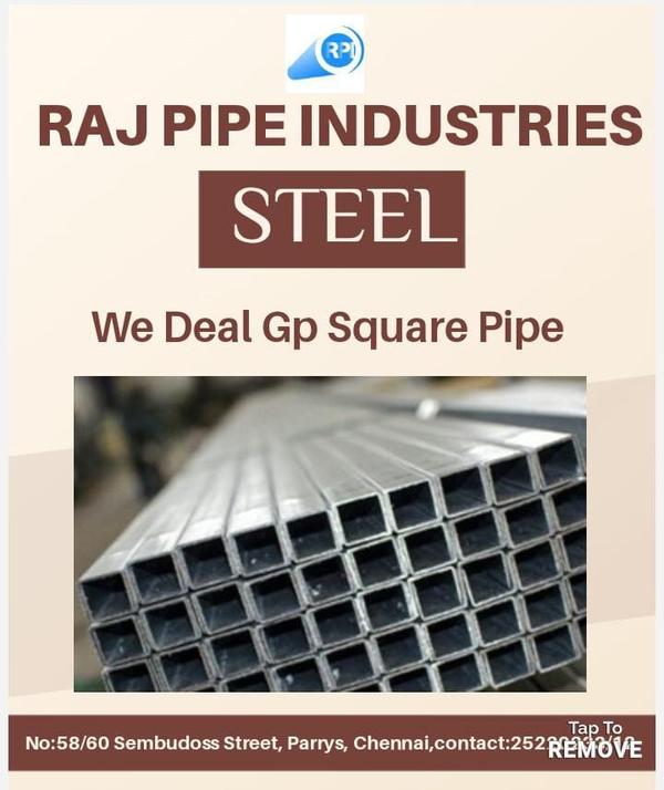 Gp Square Pipe 19*19*1.6mm to 100*100*2mm availabl