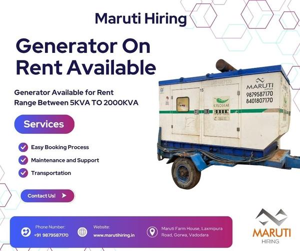 Generator on rent in Nadiad
Si