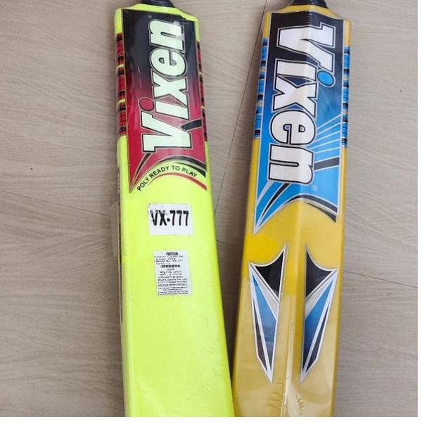 Plastic cricket bat near