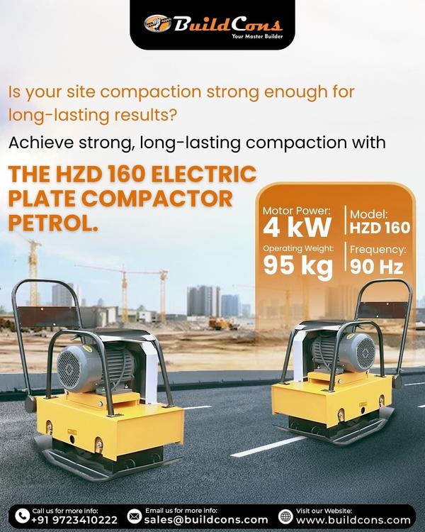 The HZD 160 Electric Plate Compactor Petrol is a p