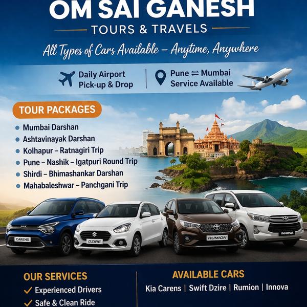🚖 OM SAI GANESH TOURS & TRAVELS 🚖 All Types of C