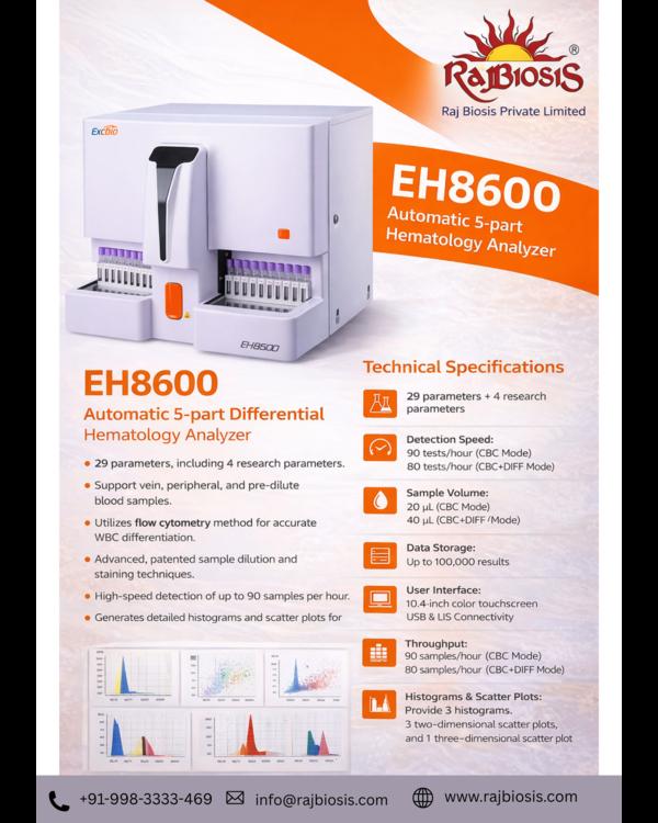 The EH8600 Automatic 5-Part Differential Hematolog