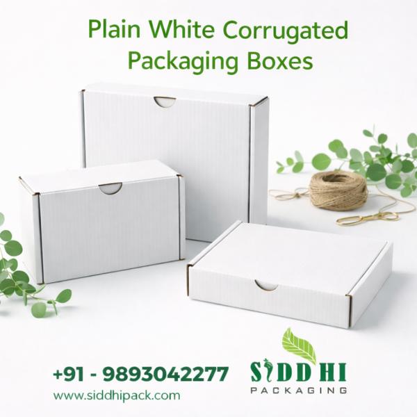 Plain White Corrugated Bo