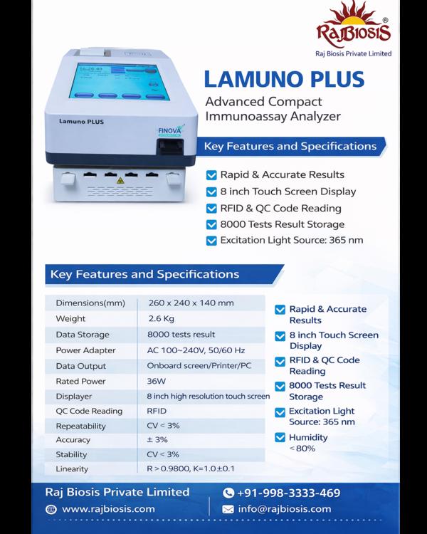 The Lamuno PLUS is an advanced compact immunoassay