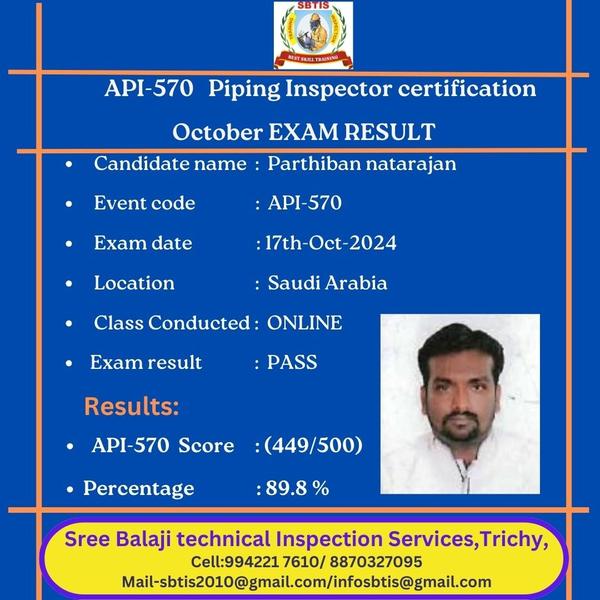 API 570 – Piping Inspecto