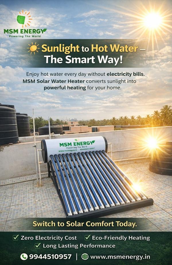 Enjoy Hot water Every day with the power of the su