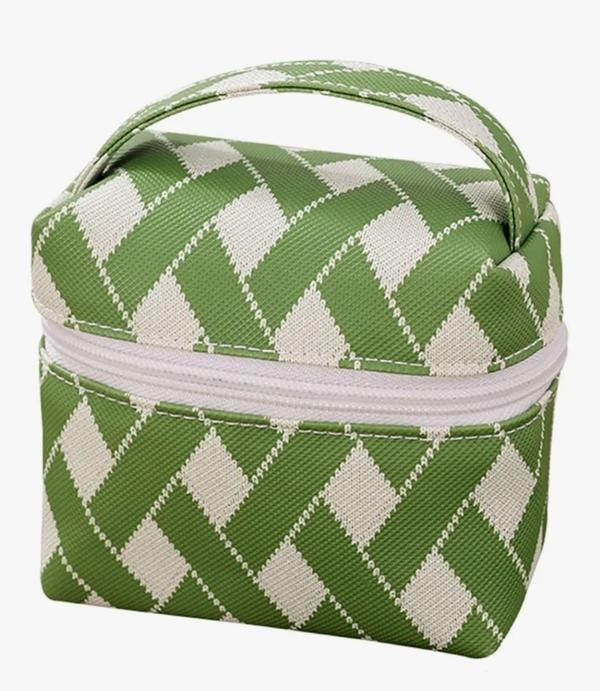 The Diamond Lattice Small Makeup Travel Kit is a p