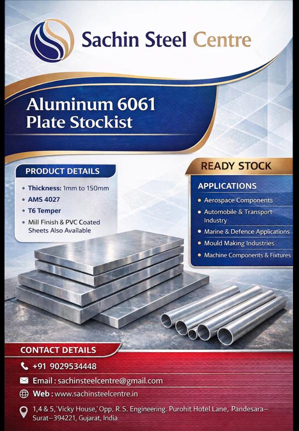 Aluminium 6061 Plate Stoc