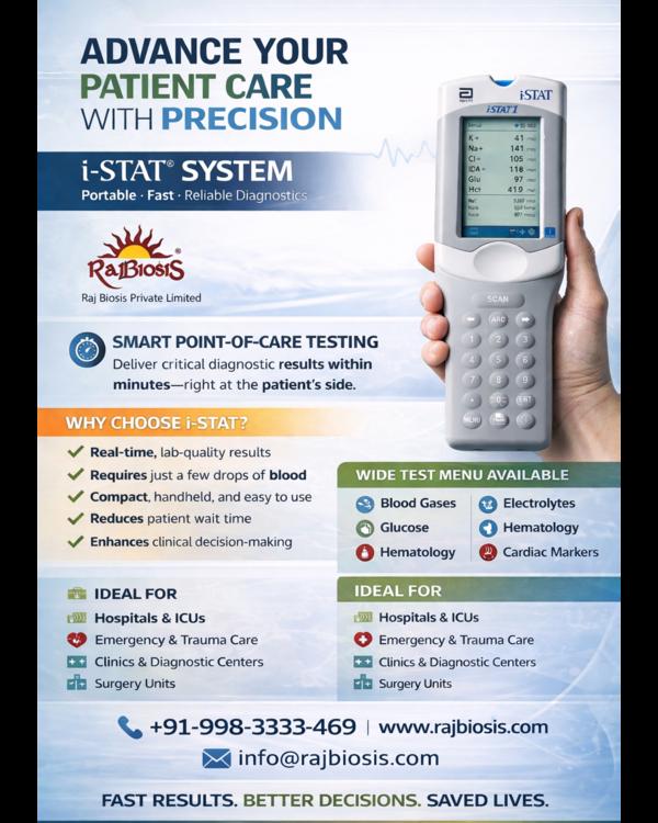 The i-STAT® System is a portable, handheld point-o