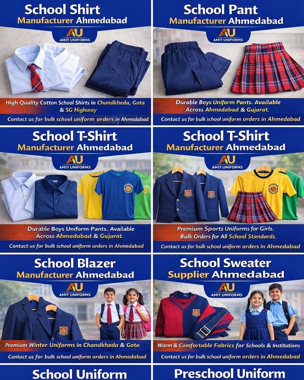 Amit Uniforms provides high-quality cotton school 
