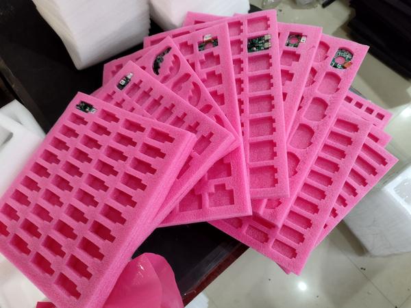 We manufacture custom sized foam trays for electro