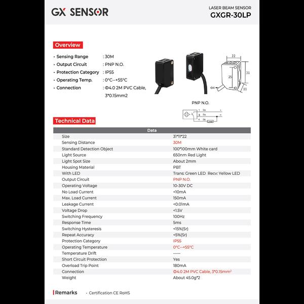 The GXGR-30LP is a high-precision, long-range lase