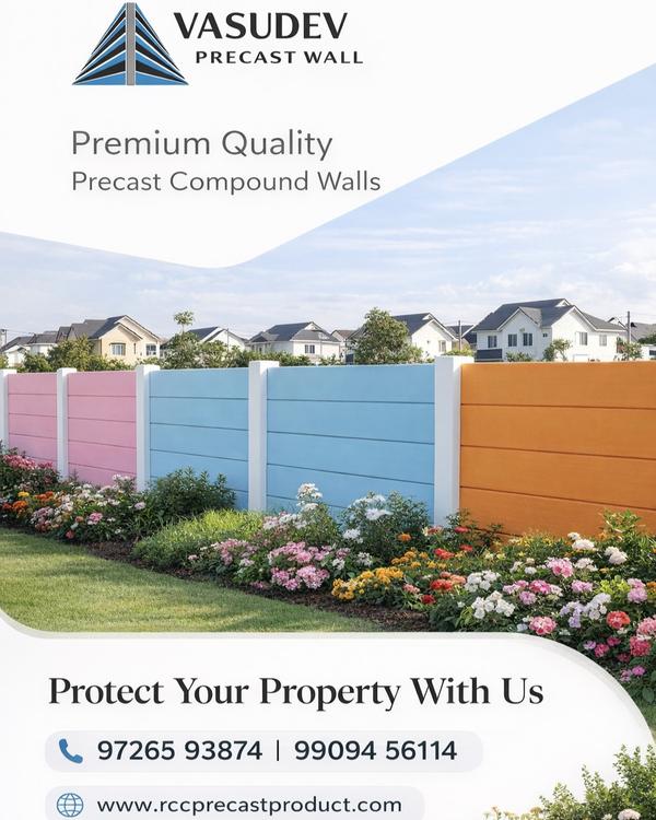 RCC PRESTRESSED WALL.RCC Fencing Wall.RCC READYMAD